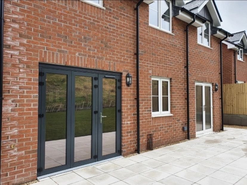 Modern residential brick building